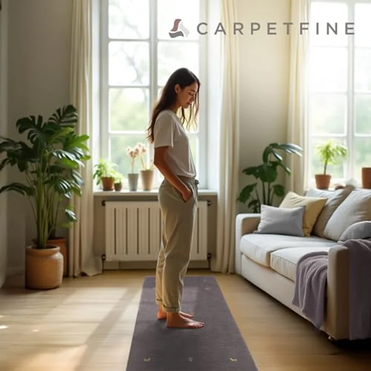 carpetfine 'Gabbeh Uni' Wollteppich, reine Wolle, Grau, 80x350 cm – Bild 8