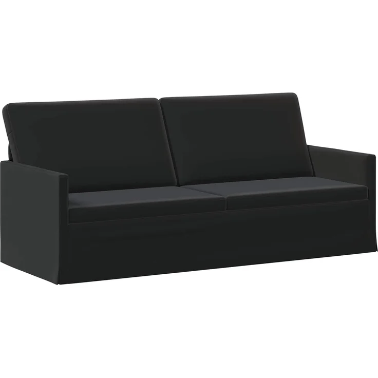 vidaXL 3-Sitzer Sofa Schwarz 190 x 81 x 82 cm Samt (V) 42041126 – Bild 1