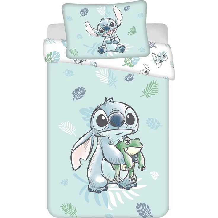 Disney Lilo & Stitch Baby Bettbezug Kinderbettwäsche 100x135 + 40x60 cm mit Kissenbezug – Bild 1