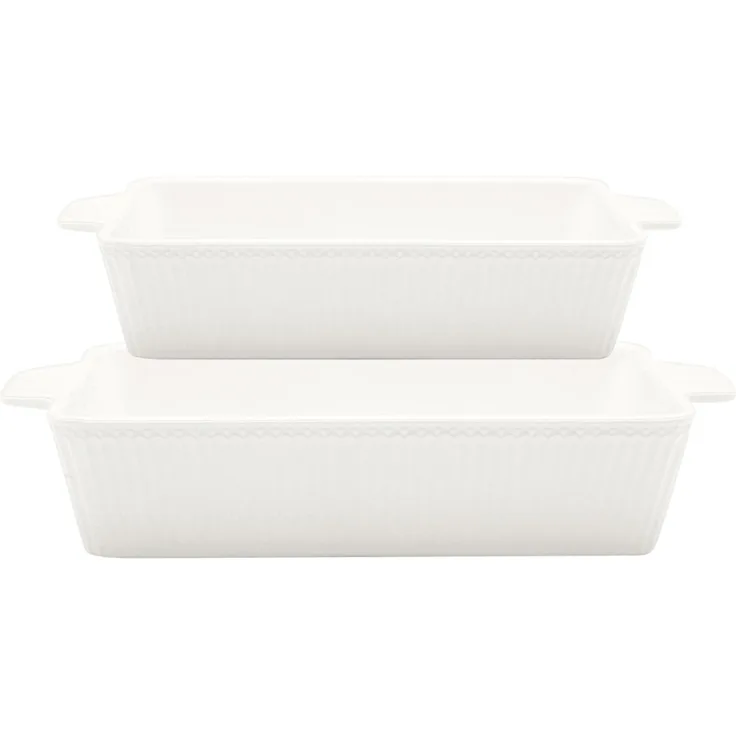 Greengate Alice Auflaufform white Set2