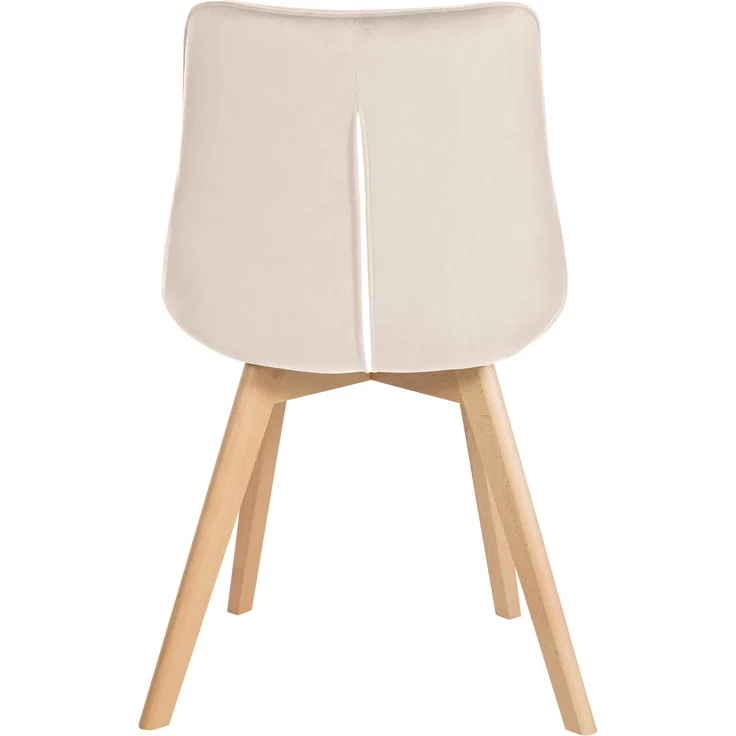 CLP 2er Set Esszimmerstühle Brook mit Samtbezug,creme – Bild 6