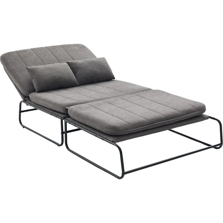 ZUBALIYA Schlafsofa 85x92 cm, mit Stauraum, mit Chenille - Bezug, mit breiten Armlehnen, mit Schaumstoffpolsterung, Schwarz – Bild 22