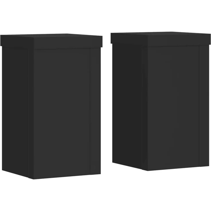 vidaXL Pflanzenständer 2 Stk. Schwarz 10x10x18 cm Holzwerkstoff 852880 – Bild 2