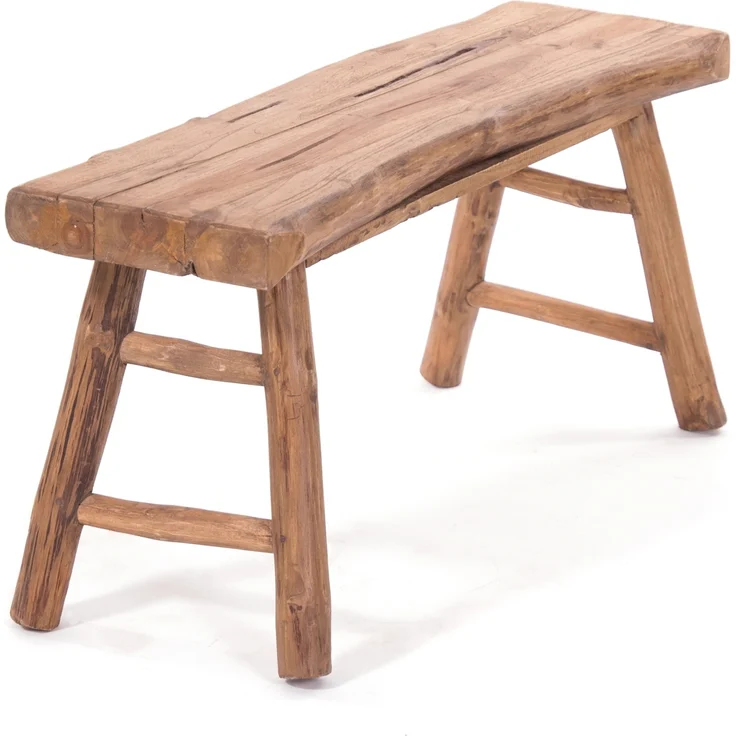 DESIGN DELIGHTS Sitzbank HOLZBANK "MALU 93", Baumkante Massivholz, 93x44 cm, Natur Sitzbank – Bild 1