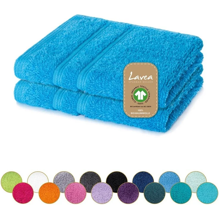 Lavea Seiftuch Bali, 30x30cm aus 100% Bio-Baumwolle, einzigartig weiche Seiftücher mit Aufhänger (Set, 2-St), hochwertige und nachhaltige Premium Waschlappen - schonende Reinigung – Bild 2