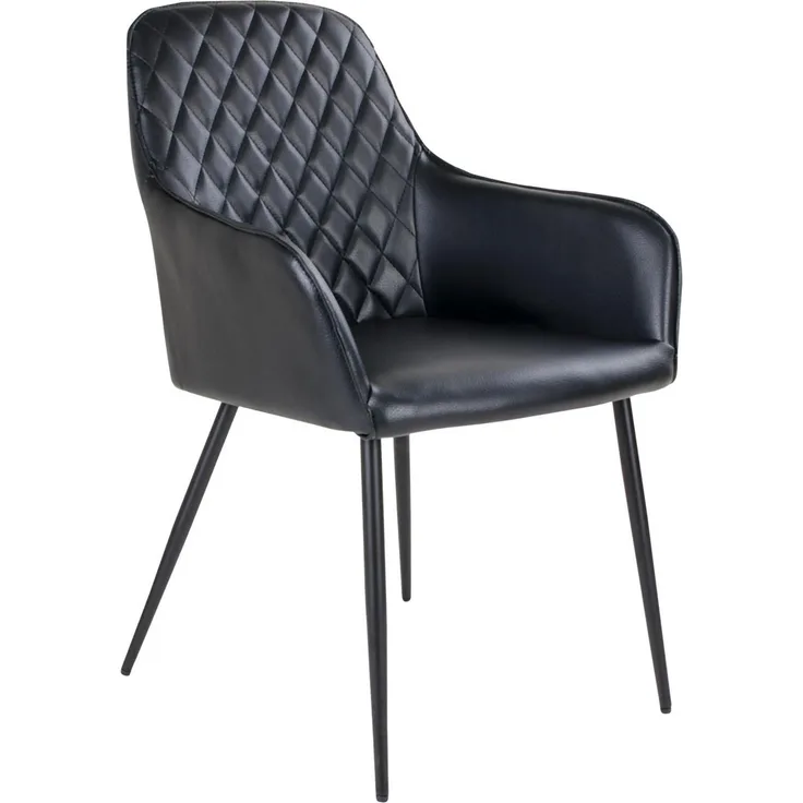 2x Esszimmerstuhl Hasse Kunstleder schwarz Küchenstuhl Stühle Esszimmer Stuhl