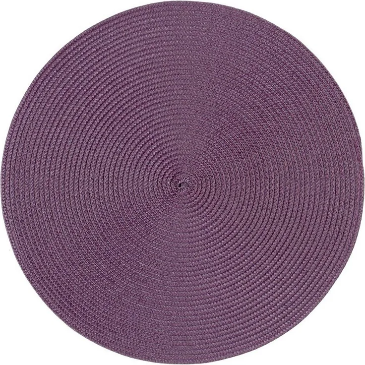 Haus und Deko Platzset Platzset rund ca. 35 cm Ø abwaschbar Bast Optik Tischset Platzdeckche, (1-St)