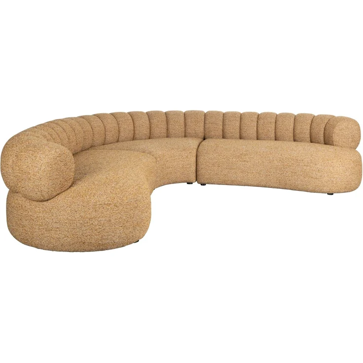 DutchBone Sofa Duvane 7-Sitzer Braun mit Eukalyptusholz-Gestell im Boho-Chic 286x286x68 cm – Bild 5