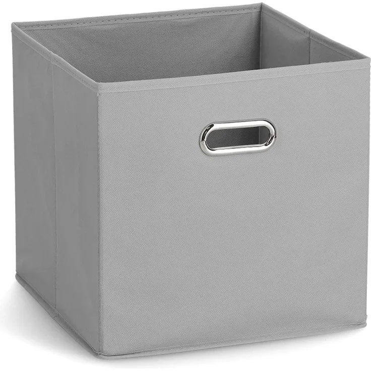 Aufbewahrungsbox mit Griff, Vlies - Grau