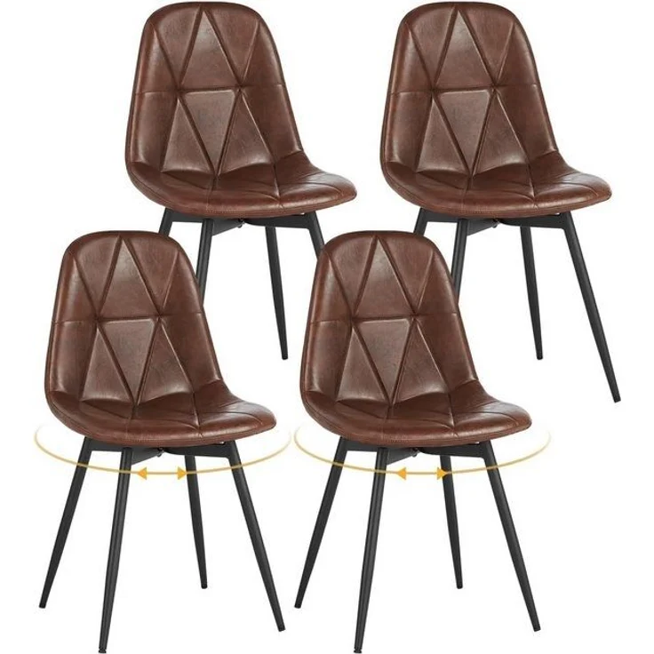 EUGAD Esszimmerstuhl (4 St), 4er Set, Drehstuhl, Ergonomisches Design – Bild 4