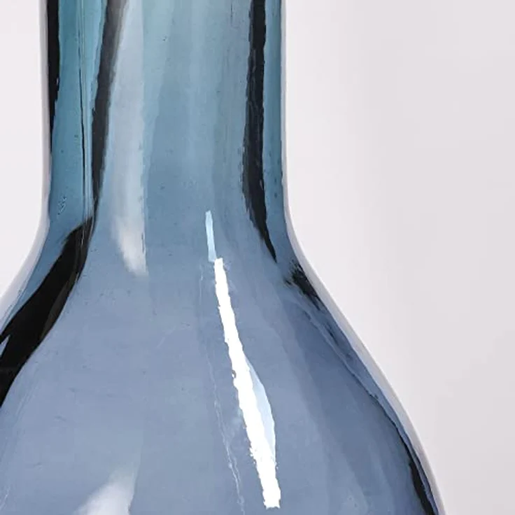 Mica Decorations 241752 Rioja Glasflasche/Vase, Hell Blau, Recyceltes Glas, 21 x 21 x 100 cm – Bild 4