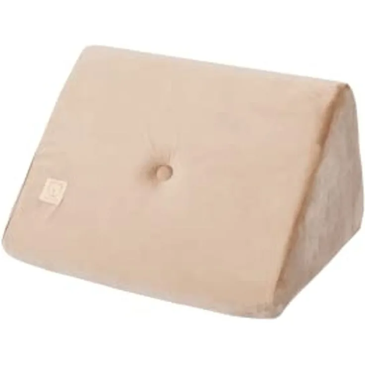 MISIOO FOLDIE Keilkissen - Samt Kissen für Kinderzimmer – Elegant Lesekissen aus Schaumstoff – Rückenstützkissen für Kinder – ideale Ergänzung zur Klappmatratze - 60 x 50 x 36 cm – Gold