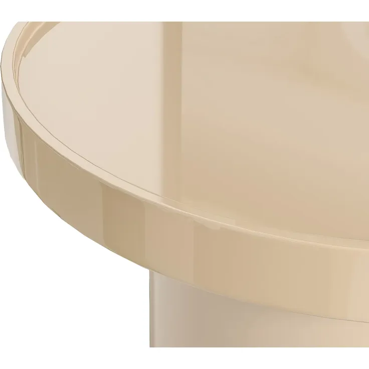 Vente-unique - SYBEVA Couchtisch Holz, Platte Beige - B 80 cm x H 40 cm x L 80 cm – Bild 3