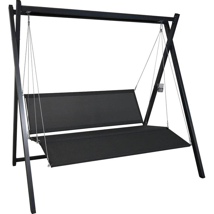 Angerer Freizeitmöbel GmbH Hollywoodschaukel Relax Smart - Gartenschaukel Made in Germany - Schaukel zum Sitzen, Liegen und Entspannen - einfache Montage (Beige) – Bild 2