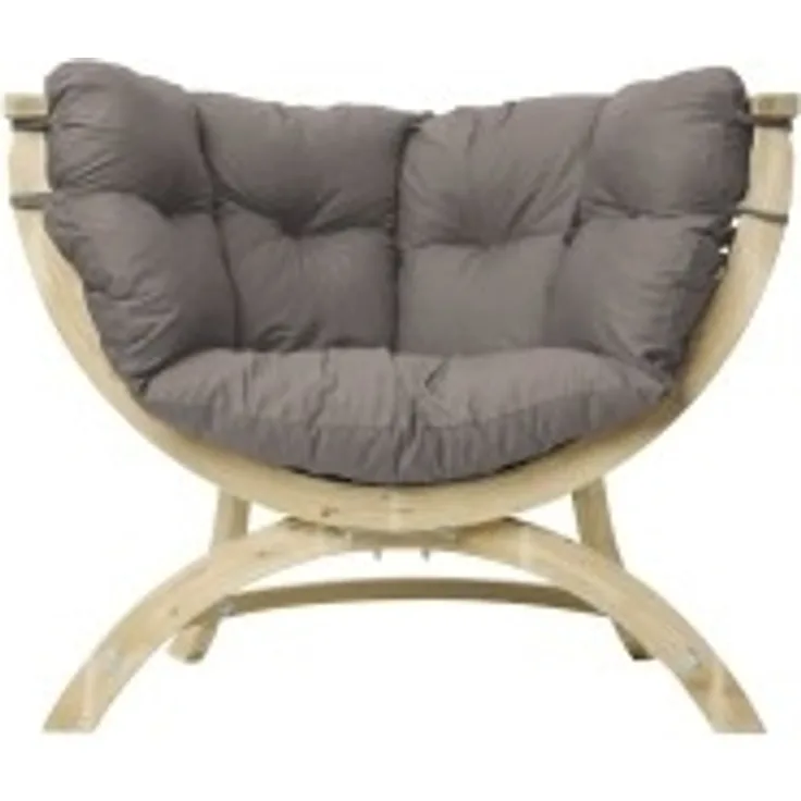 AMAZONAS Loungesessel Siena Uno Taupe inkl. Sitzkissen ca. 118,5 x 93,5 x 58 cm für Haus und Garten