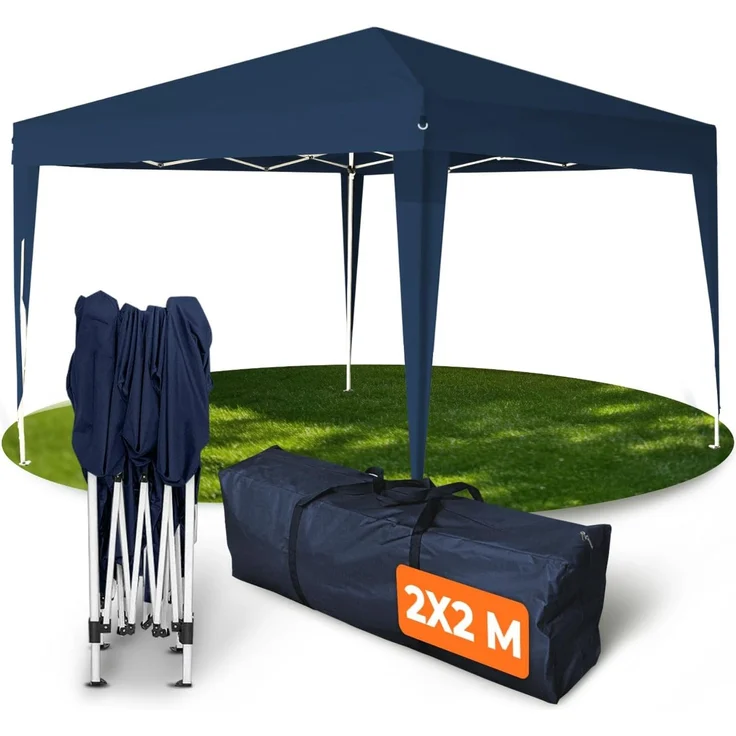 Kronenburg Faltpavillon wasserdicht Dachmaß 2x2 m UV Schutz 50+ Pavillon in Blau – Bild 1