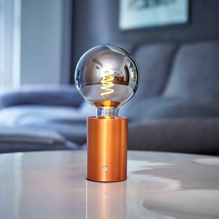 Northpoint Nachttischlampe LED Akku Tischlampe Tischleuchte Edison Glühbirne mit Glühdraht – Bild 3