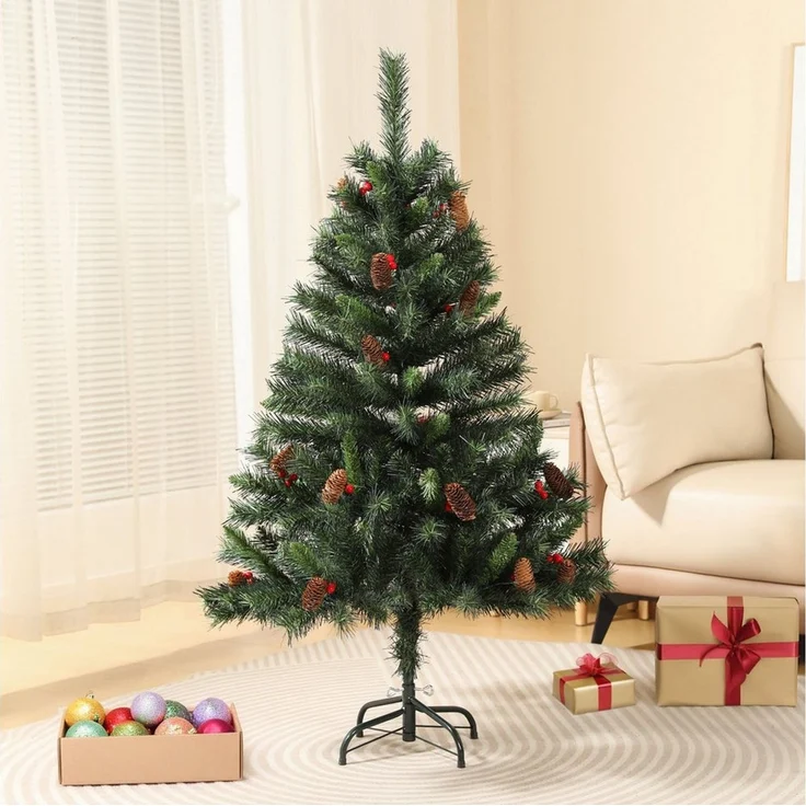SVITA Künstlicher Weihnachtsbaum Weihnachtsbaum, Nordmanntanne, 371 biegsame Spitzen, Tannenbaum, Kunstbaum, Christmas, PVC, 150 cm – Bild 3