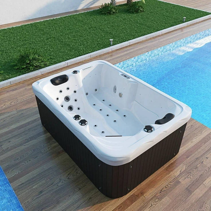 XXL Luxus SPA LED Whirlpool SET 190x135 cm Outdoor+Indoor Pool Ozon 2 Pers. – Bild 6