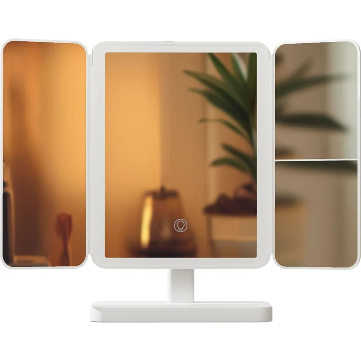 CLP Schminkspiegel Otley LED 3 Lichtfarben dimmbar mit Vergrößerung und USB,weiß – Bild 4