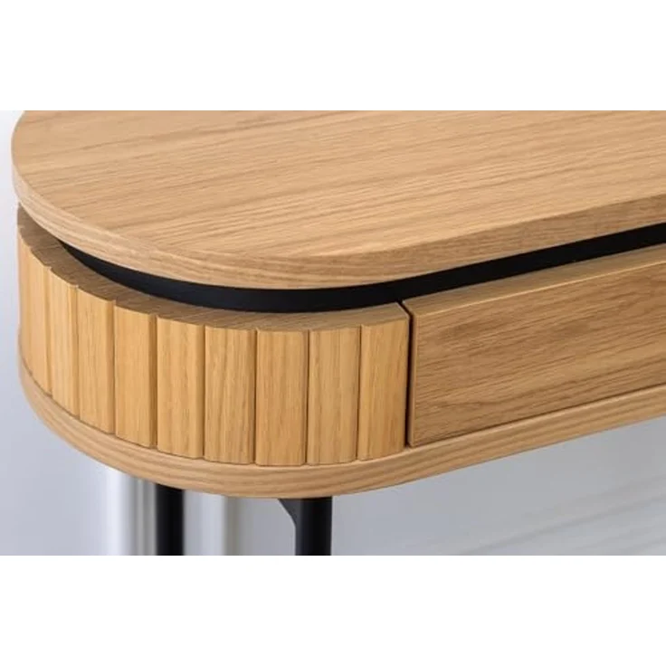 riess-ambiente Schreibtisch ATELIER 120cm natur/schwarz - Eiche, furniert, Schublade, Home Office (Einzelartikel, 1-St), Moderner Konsolentisch - idealer Allrounder f. Wohn- und Arbeitszimmer – Bild 6
