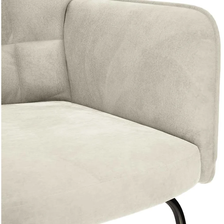 vidaXL Schaukelstuhl mit Hocker Creme Samt 4016852 – Bild 7