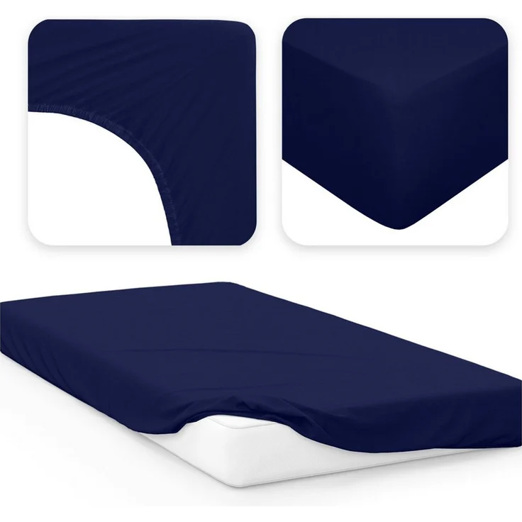 Jacobson Spannbettlaken PREMIUM 200 g/m² Jersey aus 97% Baumwolle & 3% Elasthan, Extra dichtes Bettlaken mit maximalem Halt – Bild 2