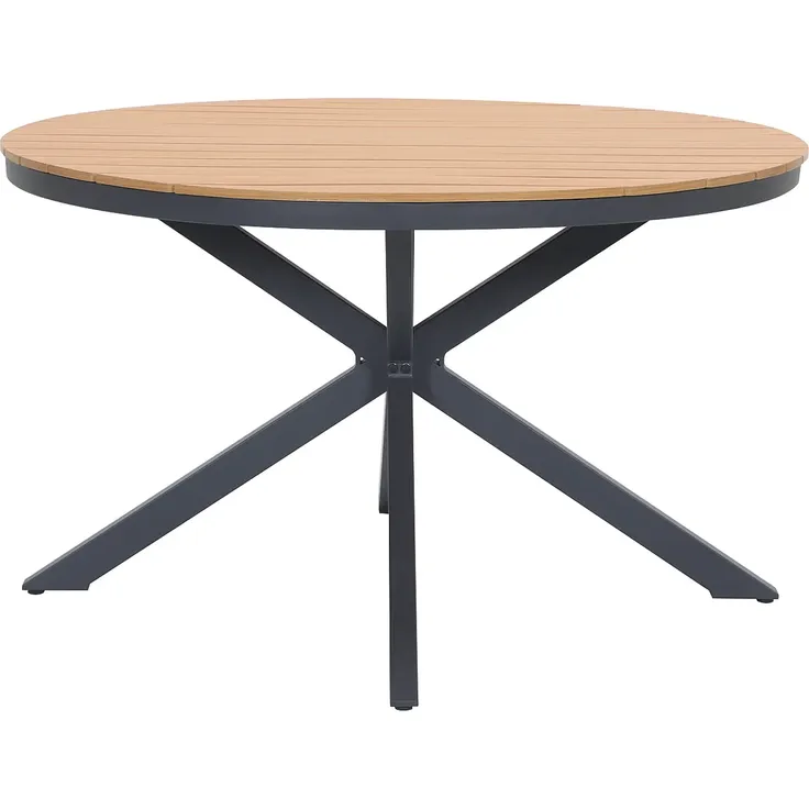 Vente-unique - ZEYVA Gartenessgruppe Metall Grau - B 65 cm125,5 cm x H 74 cm86,5 cm x L 52 cm125,5 cm – Bild 4