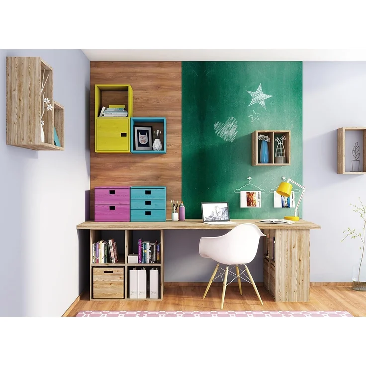 Astigarraga Kit Line Standregal Vollholz-Würfelregal - Dinamic, Bücherregal, Raumteiler, fünf Größen – Bild 5