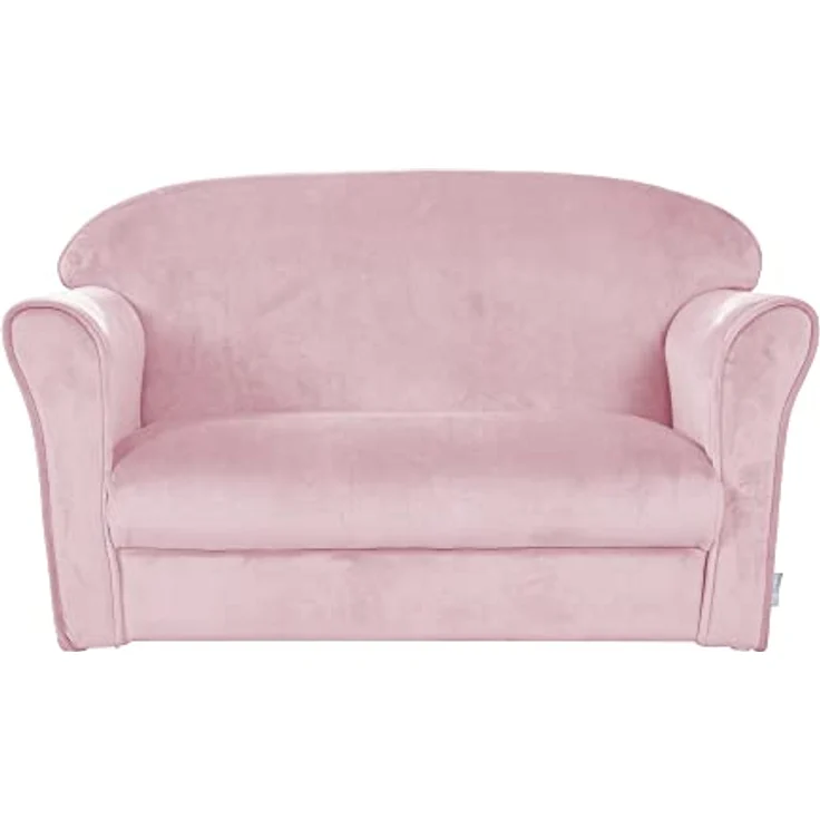 roba Kindersofa 'Lil Sofa' mit Armlehnen - Bequeme Kindercouch mit Samtstoff - Rosa – Bild 5