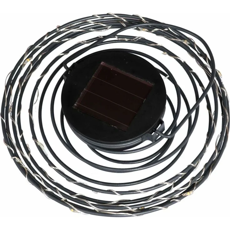 4er Set LED Solarleuchte, Bienennest, anthrazit, D 15 cm – Bild 5