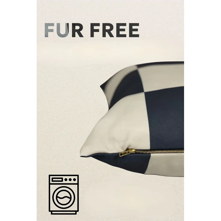 Paws & Whiskers 'Fur Free 56 x 82 - Black, White' Haustierbett, Schwarz / Weiß, 82 x 56 x 16 cm – Bild 3