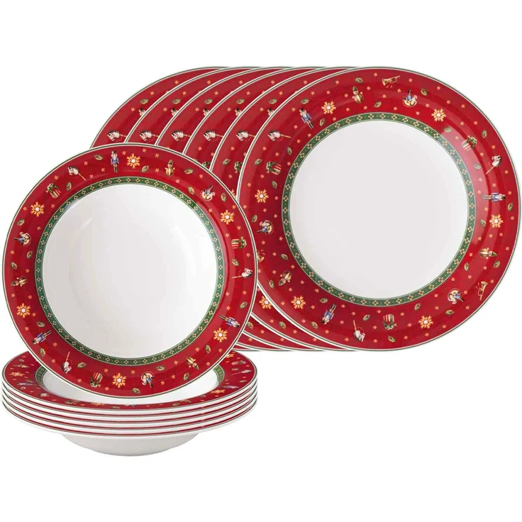 Villeroy & Boch Toy's Delight Tafelservice 12-teilig Rot (rund) – Bild 1