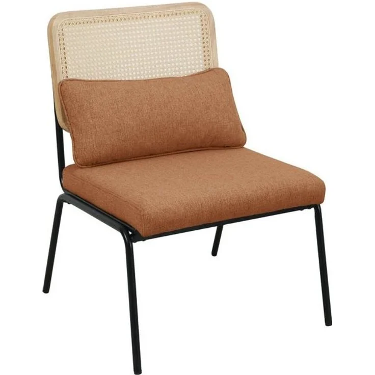 SVITA Loungesessel SVEA, Loungestuhl,Holzdesign,Ohne Armlehne,Abnehmbares Kissen,Braun – Bild 4