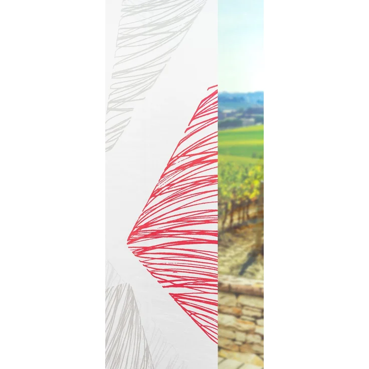 Lysel Schiebegardine Dreieckharmonie in Rot, in der Größe (BxH) 60x245 cm – Bild 2