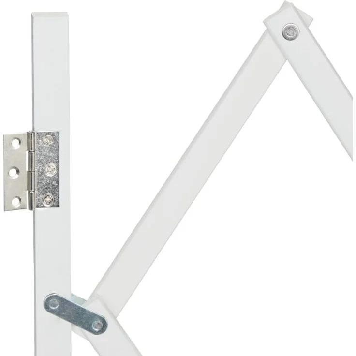 Relaxdays Hundegitter, ausziehbar bis 118 cm, 69-82,5 cm hoch, Hunde Schutzgitter für Treppe & Tür, Weiß – Bild 8