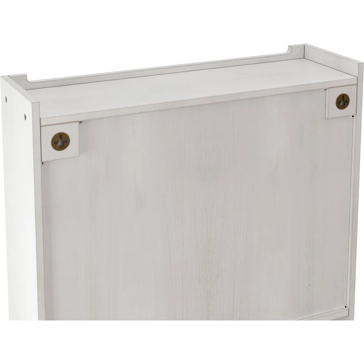DESVIAE Regal als Wandschrank mit Glastüren und 3 Stauebenen, 63x60x18 cm, Massivholz, MDF und Glas, Weiß – Bild 9