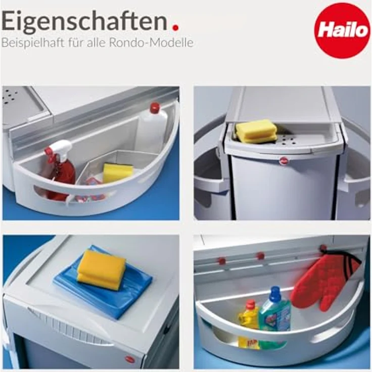 Abfallsorter RONDO-1 Plus / Hailo Rondo 90. 2/36 (3645-12) / Abfalleimer / Abfallsammler / Mülleimer / Eckschrank – Bild 9