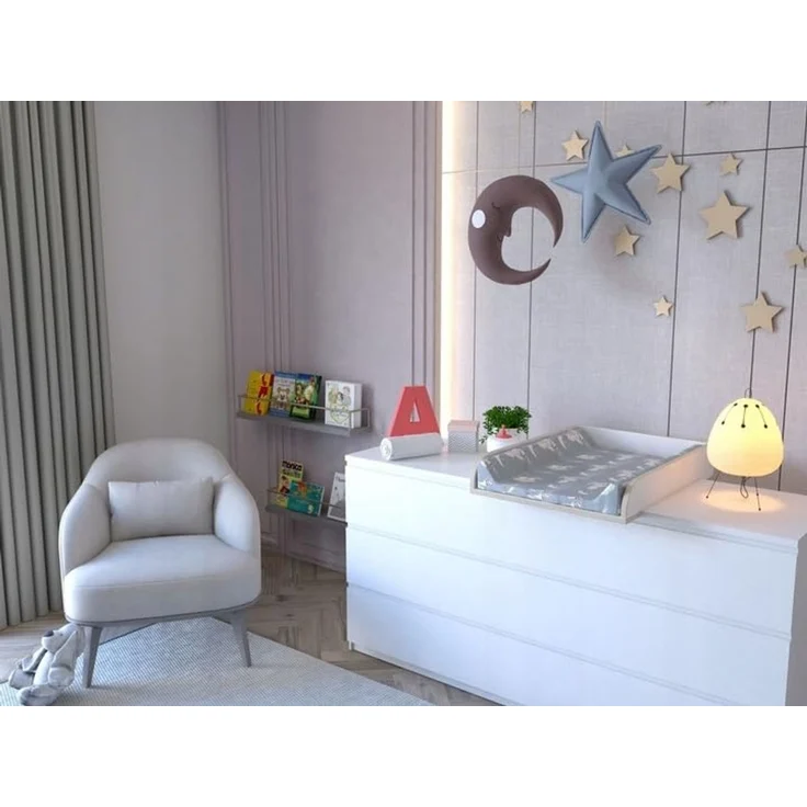 regalik Wickelaufsatz für Hemnes 500 IKEA 72x50 cm - Abnehmbar Wickeltischaufsatz für Kommode in Weiß - Abgeschlossen mit ABS Material 1mm – Bild 6