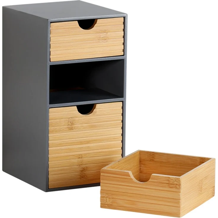 KESPER 58965 Organizer mit 3 Schubladen, grau, FSC / Mini-Kommode – Bild 3
