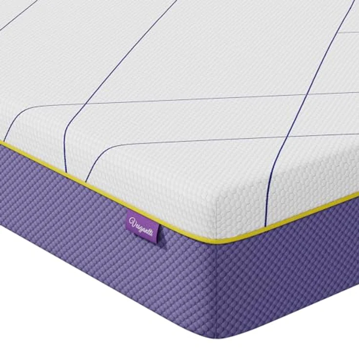 Vesgantti Matratze 90x200 cm H3 Kaltschaummatratze, 18 cm Höhe, ÖkoTex Zertifiziert, Mittelfest Rollmatratze, Waschbarer Abnehmbarer Stoffbezug Matratzen mit Reißverschluss, Lavendel Violett – Bild 8
