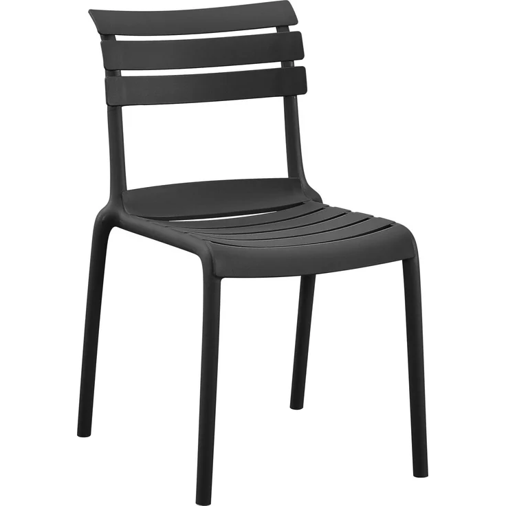 Gartenmöbel-Set KLARA mit 2 Stühlen - 190x72x82cm, Kunststoff, Schwarz | Balkonset Gartenset Tisch mit Stühlen Bistroset Outdoor – Bild 7