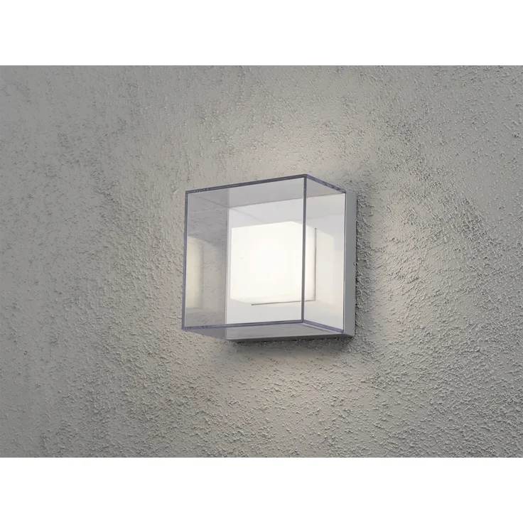 KONSTSMIDE No. 7925-310 Aussenwandleuchte Sanremo LED 3000 K grau 21x21 cm
