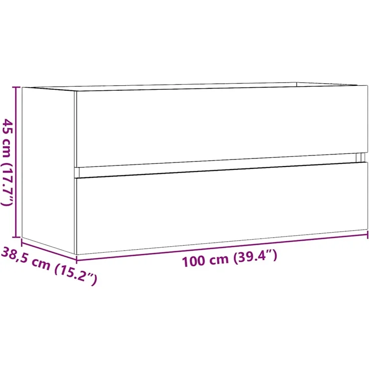 vidaXL Waschbeckenschrank Artisan-Eiche 100x38,5x45 cm Holzwerkstoff 856253 – Bild 10