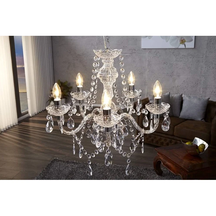 riess-ambiente Kronleuchter CRYSTAL 55cm klar, ohne Leuchtmittel, Hängelampe · Wohnzimmer · Acryl · Schlafzimmer · Barock Design – Bild 3