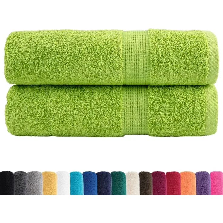 vidaXL Premium-Handtücher SOLUND 2 Stk. Apfelgrün 50x100 cm 600 g/m² 137497 – Bild 2