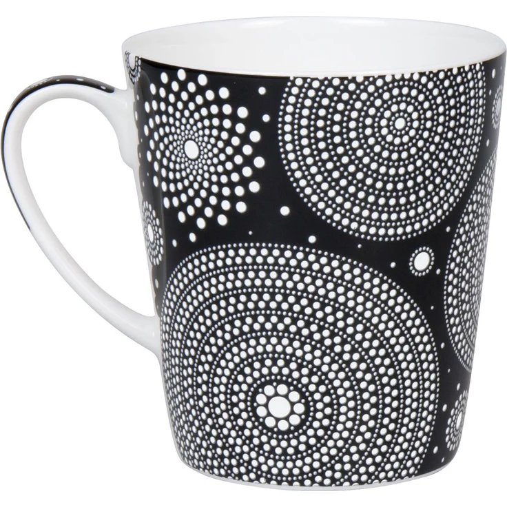 KÖNITZ 1152553055 Becher Wunderbar MOHN AUF SCHWARZ im Geschenkkarton - 600 ml aus Bone China Porzellan – Bild 5