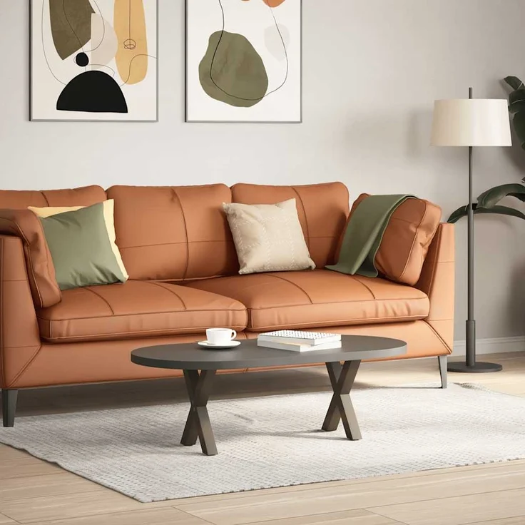 vidaXL Couchtischbeine X-Form 2 Stk. Naturstahl 30x(30-31) cm Stahl 4012871 – Bild 1
