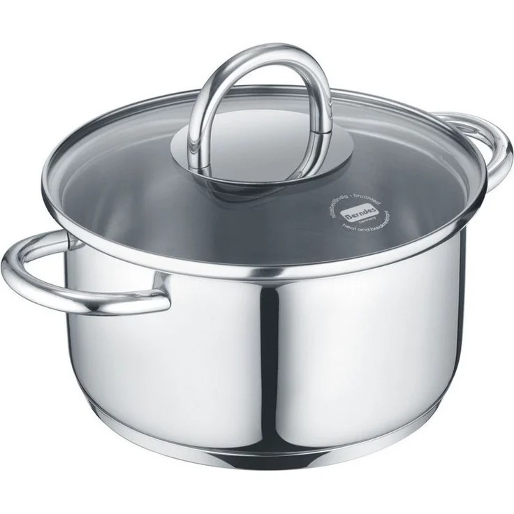 Berndes Kochtopf Mini mit Glasdeckel 12 und 14 cm, Edelstahl, poliert - b.mini, Edelstahl – Bild 1