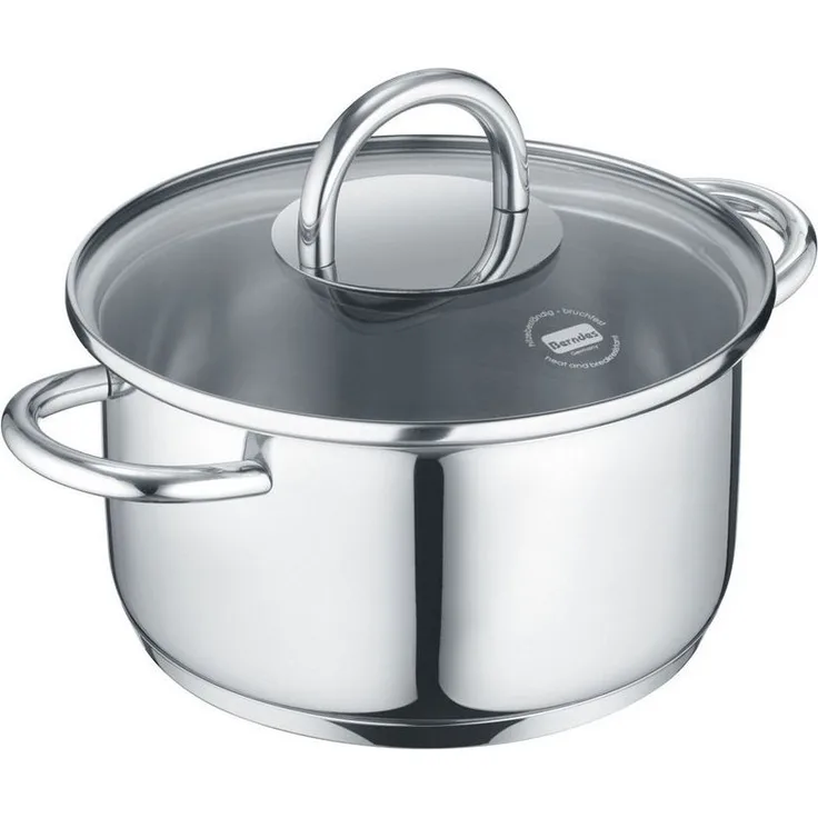 Berndes Kochtopf Mini mit Glasdeckel 12 und 14 cm, Edelstahl, poliert - b.mini, Edelstahl